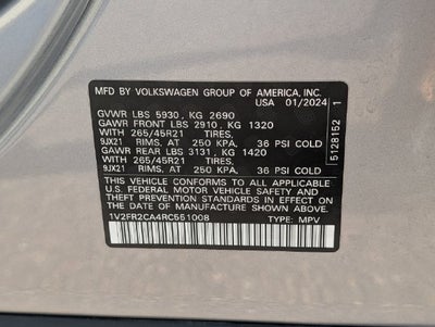 2024 Volkswagen Atlas 2.0T SEL Premium R-Line