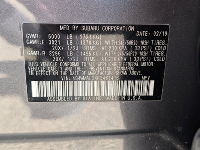 2019 Subaru Ascent Limited